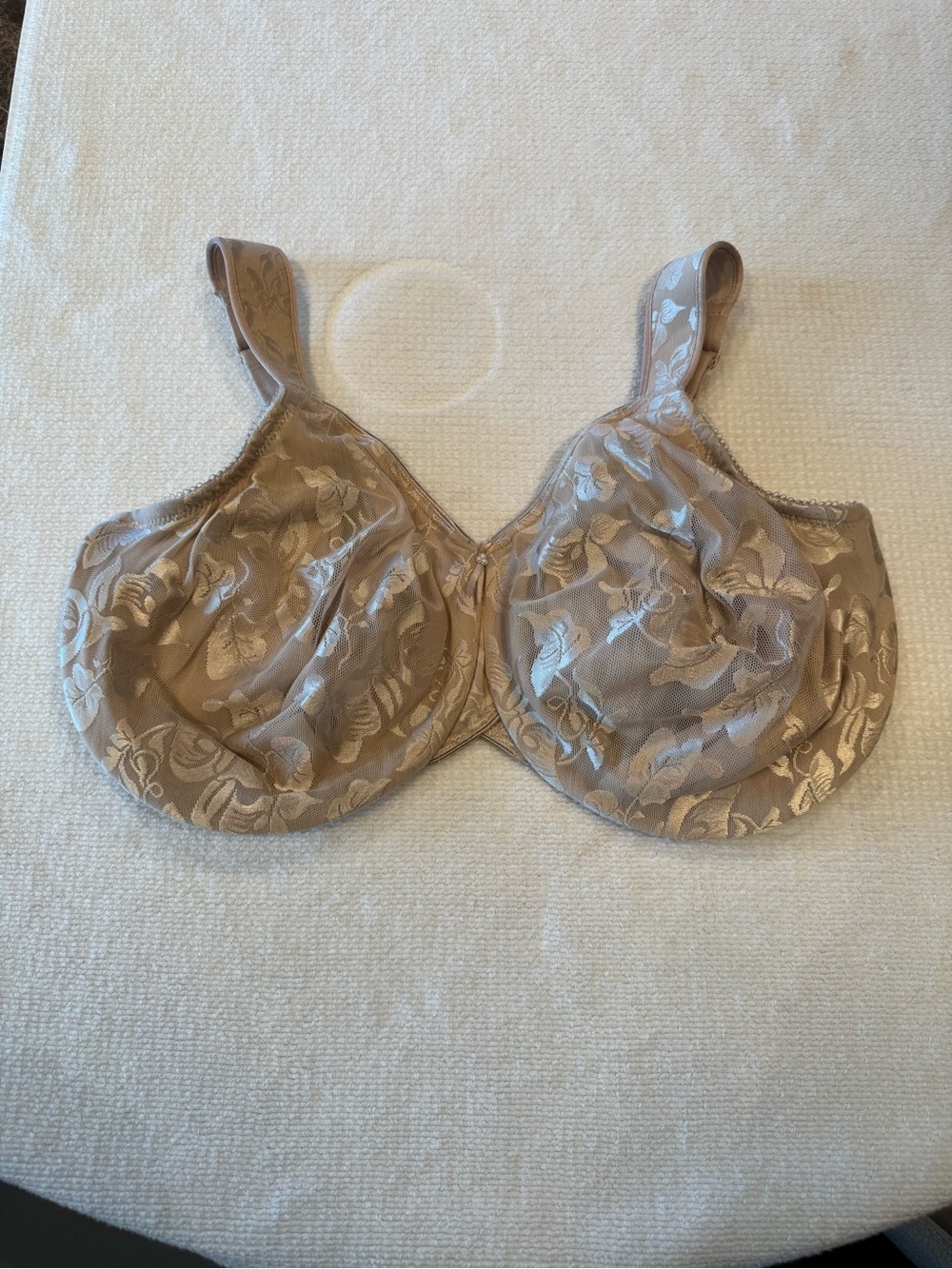Wacoal Neutral Floral Jacquard Full-Coverage Underwire Bra
